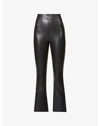 Commando - Cropped Flared High-Rise Faux-Leather Trousers - Lyst