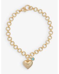 Maje - Big Heart Yellow-gold Brass Pendant Necklace - Lyst