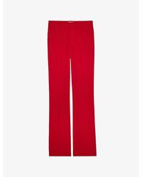 Zadig & Voltaire - Pistol Flared Low-rise Woven Trousers - Lyst