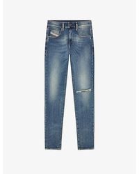 DIESEL - 209 D-strukt Faded-wash Slim-fit Stretch-denim Jeans - Lyst