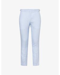 Orlebar Brown - Griffon Tapered-Leg Linen Trousers - Lyst
