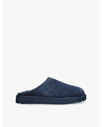 UGG - Classic Slip-On Suede And Shearling Slippers - Lyst