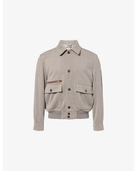 dunhill - Super 120S Collared Wool Jacket - Lyst