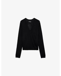 Zadig & Voltaire - Rivy V-Neck Cashmere Jumper - Lyst