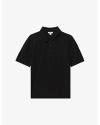 Reiss - Manor Half-Button Slim-Fit Merino-Wool Polo Shirt - Lyst