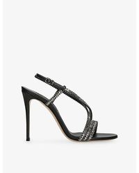 Casadei - Josephine Julia 100 Leather Heeled Sandals - Lyst