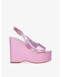 Steve Madden - Scorcher Vinyl Wedge Sandals - Lyst