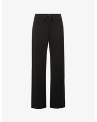 Spanx - Airluxe Wide-leg Mid-rise Stretch-jersey Trouser - Lyst