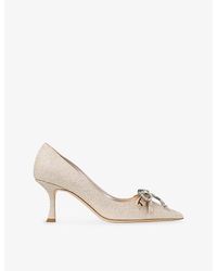 Jimmy Choo - Auria 70 Caviar-Leather Courts - Lyst