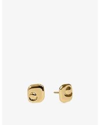 Monica Vinader - Amaia 18Ct- Vermeil Stud Earrings - Lyst