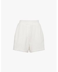 Prada - Elasticated-Waist Cotton-Fleece Shorts - Lyst