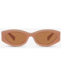 Miu Miu - Mu 11ws Oval-frame Acetate Sunglasses - Lyst