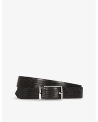 The Kooples - Rectangular-Buckle Leather Belt - Lyst
