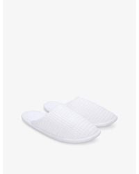 The White Company - Waffle Cotton-Blend Slippers - Lyst
