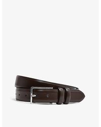 Reiss - Dante Adjustable Leather Belt - Lyst