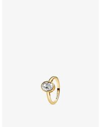 Sif Jakobs - Sardinien Ovale Grande 18Ct- Plated Sterling- And Zirconia Ring - Lyst