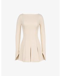 House Of Cb - Francesca Long-Sleeved Stretch-Woven Mini Dress Xs (A-C Cup) - Lyst
