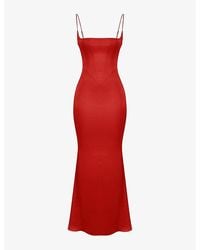 House Of Cb - Olivette Corset Satin Maxi Dress - Lyst