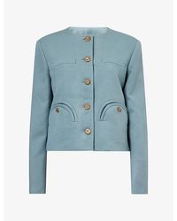 Blazé Milano - Shamo Bolero Cropped Wool-Blend Jacket - Lyst
