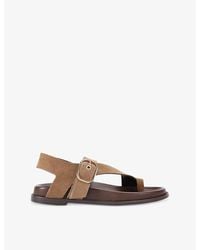 KG by Kurt Geiger - Ryhan Flat Suede Sandals - Lyst