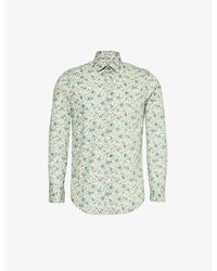 Paul Smith - Floral-print Slim-fit Cotton Shirt - Lyst