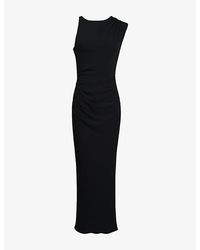 House Of Cb - Keoni Draped Crepe Maxi Dress Xs (A-C Cup) - Lyst