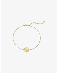 Monica Vinader - Mini Initial U Stamp 14Ct Solid- Chain Bracelet - Lyst