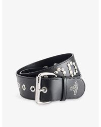Vivienne Westwood - Westwood Logo Studded Leather Belt - Lyst