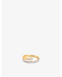 Astrid & Miyu - Pavé Crystal Illusion 18Ct- Plated Sterling- And Cubic Zirconia Spiral Ring - Lyst