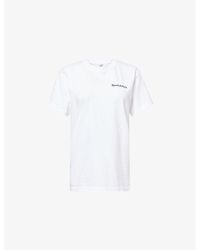 Sporty & Rich - Health Is Wealth Round-Neck Cotton-Jersey T-Shirt - Lyst