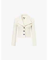ME+EM - The Soft Shoulder Crop Tweed Jacket - Lyst