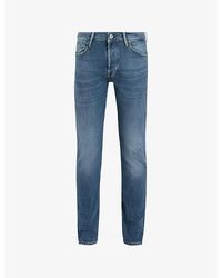 AllSaints - Rex Straight-leg Slim-fit Stretch-denim Jeans - Lyst