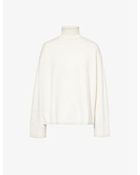 Frankie Shop - Rhea Turtleneck Wool And Cotton-Blend Jumper - Lyst