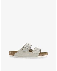 Birkenstock - Arizona Two-Strap Suede Sandals - Lyst