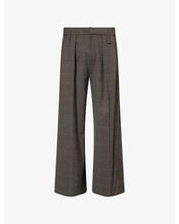 Simone Rocha - Peeling-Waist Wide-Leg Wool-Blend Trousers - Lyst