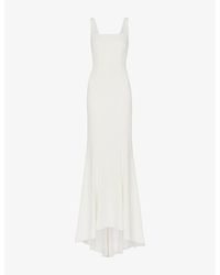 Whistles - Mia Square-Neck Crepe Wedding Gown - Lyst