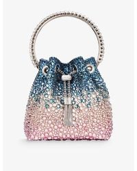 Jimmy Choo - Bon Bon Gem-Embellished Woven Cross-Body Bag - Lyst