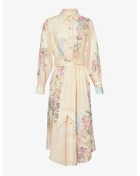 Zimmermann - Halliday Floral-print Linen Maxi Dress - Lyst