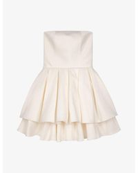 The Kooples - Ruffle-Skirt Strapless Stretch-Woven Mini Dress - Lyst