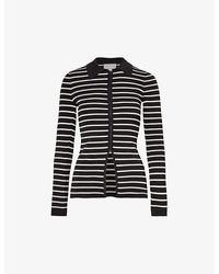 Pretty Lavish - Stripe-pattern Slim-fit Knitted Top - Lyst