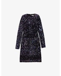 Ro&zo - Evie Cluster Sequin Long Sleeve - Lyst