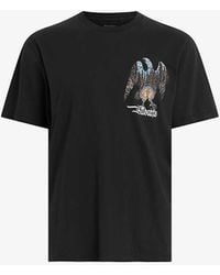 AllSaints - Eagle Mountain Graphic-print Relaxed-fit Organic-cotton T-shirt - Lyst
