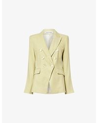 Veronica Beard - Miller Dickey Peak-Lapel Linen-Blend Blazer - Lyst