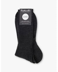 Pantherella - Laburnum Branded Wool-Blend Socks - Lyst