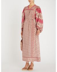 Zimmermann Juniper Rioting Printed Cotton-voile Maxi Dress - Pink