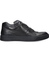 Lanvin - Mid-Top Leather Trainers - Lyst