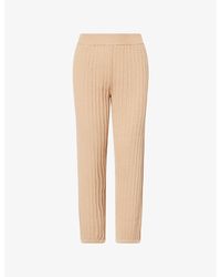 Jonathan Simkhai - Cable-Knit Straight-Leg Cotton And Cashmere Trousers - Lyst