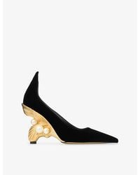 Jimmy Choo - Ithaca 95 Velvet Heeled Pumps - Lyst