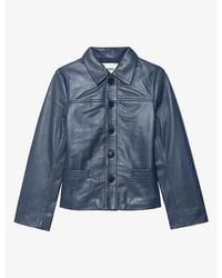 Zadig & Voltaire - Liamys Branded Leather Jacket - Lyst