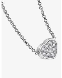 Chopard - Happy Hearts 18Ct- And 0.12Ct Brilliant-Cut Diamond Pendant Necklace - Lyst